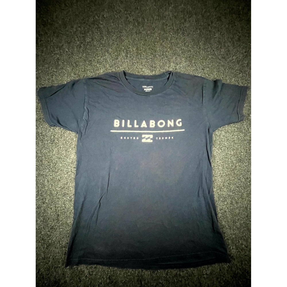 Billabong Moyen T Shirt Mens Medium Black Cotton Graphic Crew Neck Short Sleeve